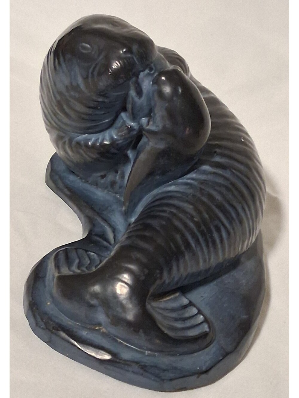 AARDVARK 1972 Canada Soap Stone Sculpture Walrus Mother & Baby Signed Art